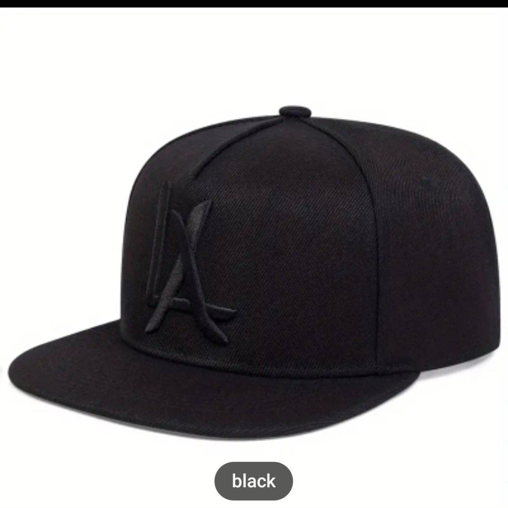 LA Vintage Embroidery Baseball Cap Black Hip Hop Snapback Hat Adjustable Sunscre